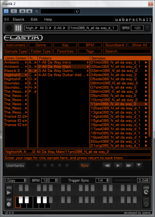 - Der neue Elastik 2 Sound-Browser mit umfangreichen Filtermöglichkeiten und Vorhörfunktion -