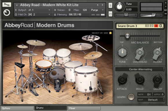 NI Abbey Road Modern Drums White Kit