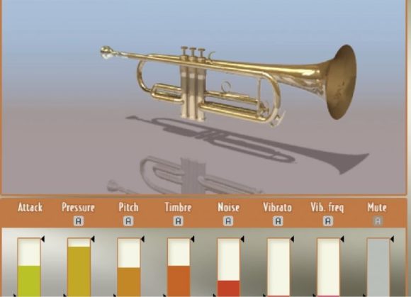 Die Echtzeit-Parameter von Brass, hier die Trompete