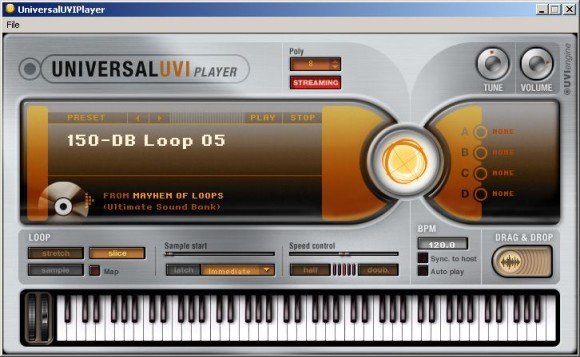 - Der Universal UVI Player ermöglicht die Verwendung der UVI-Soundcards auch ohne PlugSoundPro -
