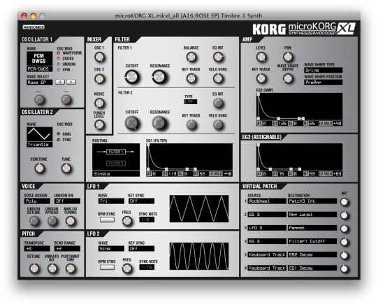 Preview - microKorg XL Editor