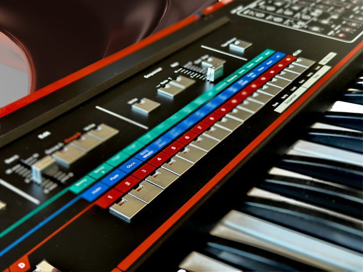 Roland JX-3P Synthesizer Bedientasten seitlich