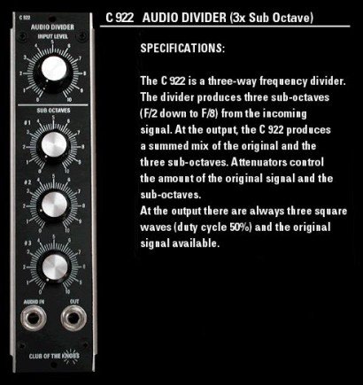 -- C922 Audio Divider --