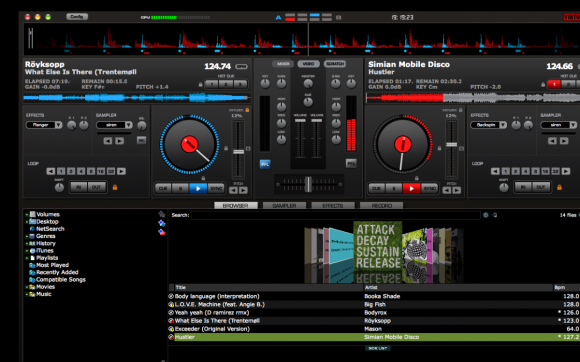 Screenshot normales Virtual DJ Interface