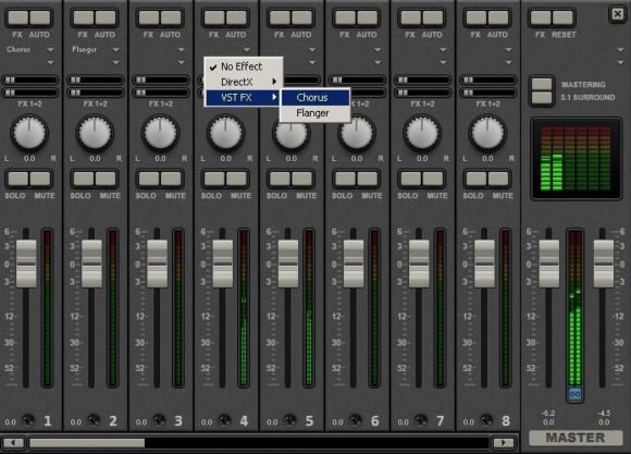 Audio-Mixer mit VST-Einbindung
