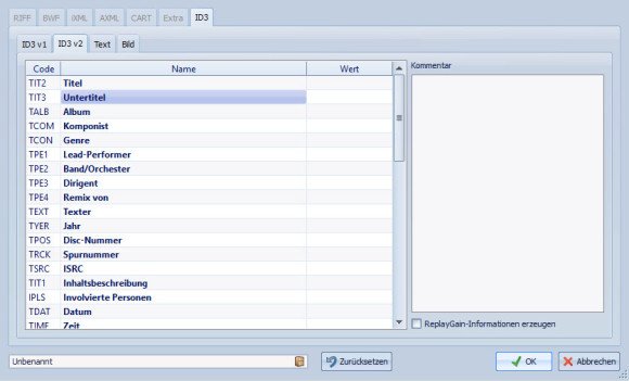 Komfortabel: Umfassende Editiermöglichkeiten für Tags und Metadaten von Dateien!