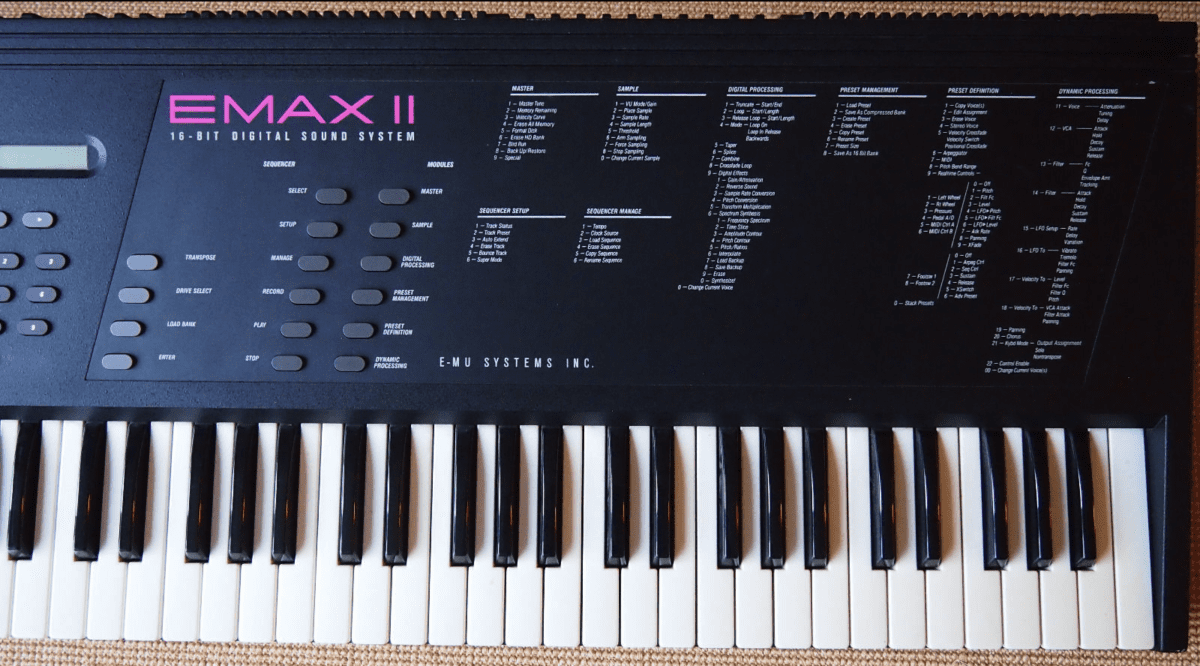 E-Mu EMAX II, Sampler & Synthesizer Keys