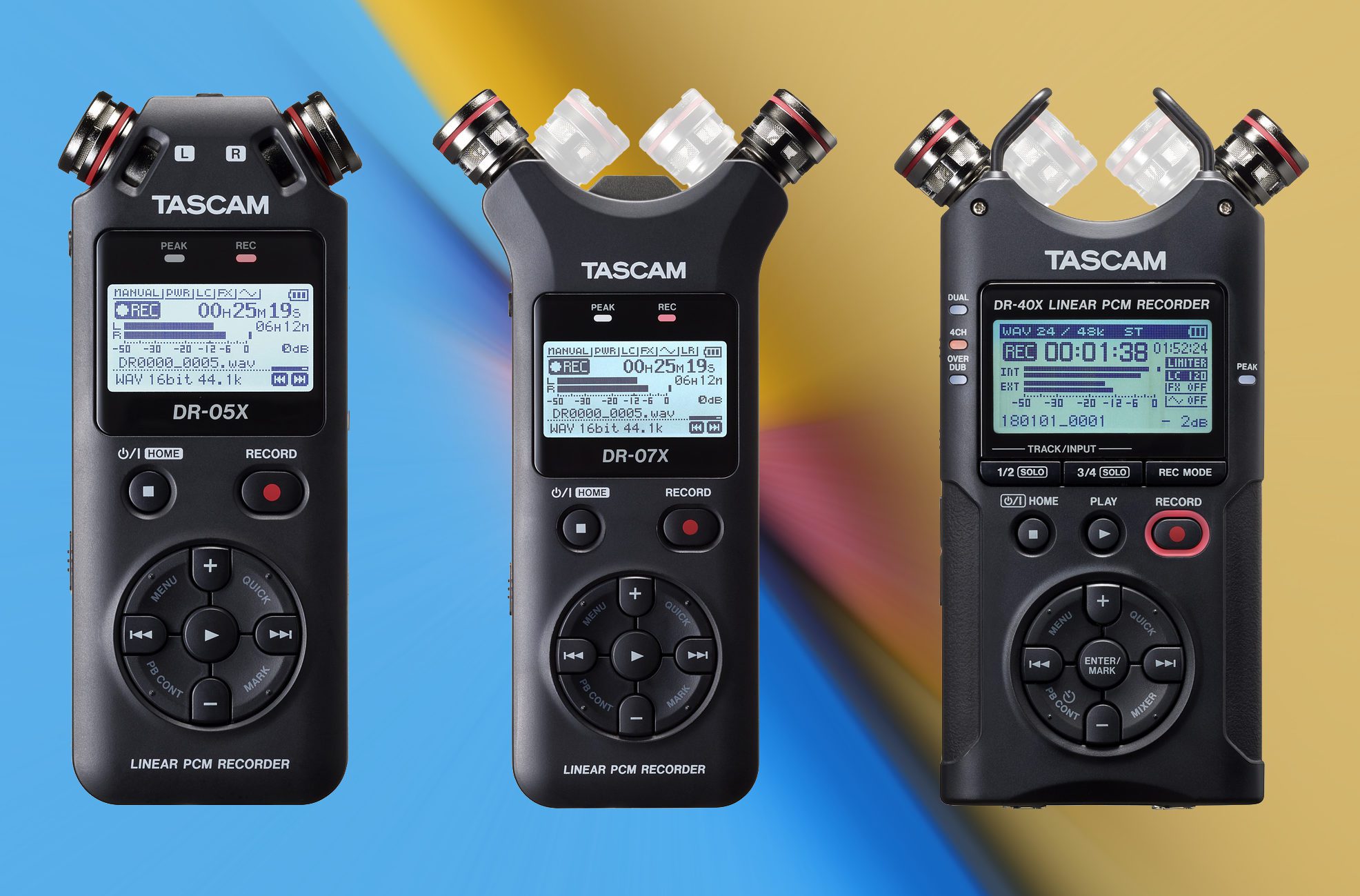 Test: Tascam DR-05X, DR-07X, DR-40X, mobile Recorder - AMAZONA.de