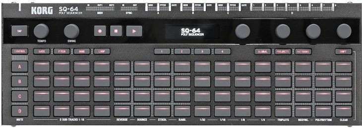 korg sq-64 poly sequencer top