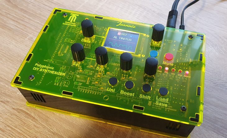 tubeohm jeannie synthesizer diy yellow