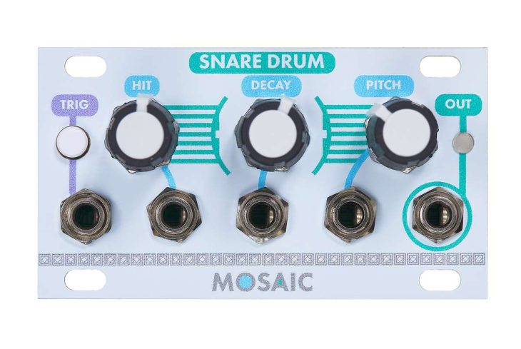 Mosaic 1U Bass Drum, Snare Drum, Hi Hat 1U, Eurorack Drummodule test
