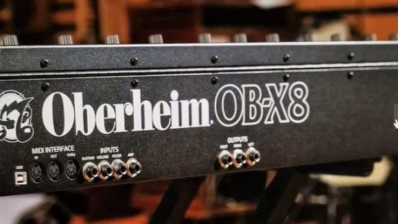 oberheim ob-x8 synthesizer rear