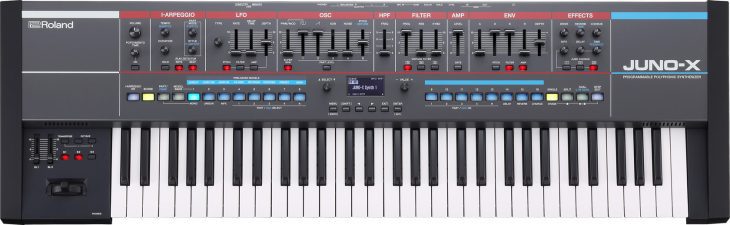 roland juno-x keyboard synthesizer top