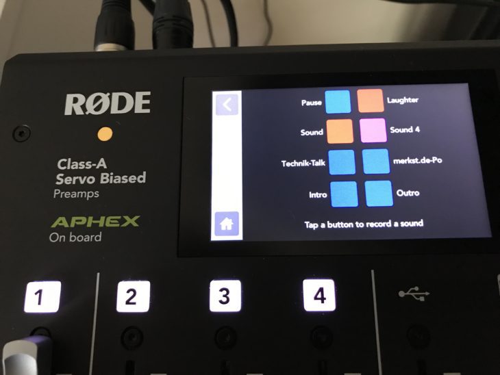 RODECaster Pro Padseite
