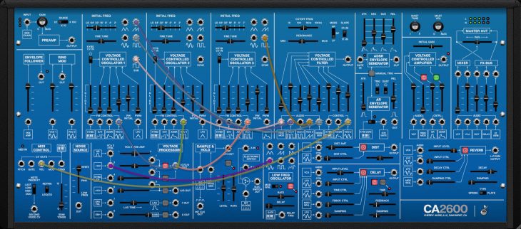 cherry audio ca2600 plugin synthesizer blue