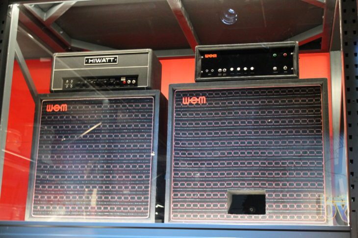 Pink Floyd-Equipment: Hiwatt-Verstärker und Lautsprecherboxen von WEM.