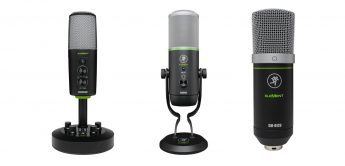 Mackie mit neuem Podcast-/USB-Equipment: Mikrofone, Popschutz, Kopfhörer