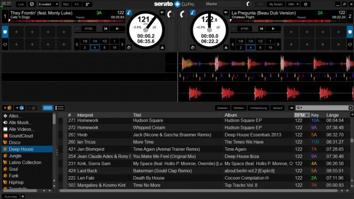 Ein Screenshot von Serato DJ Pro 