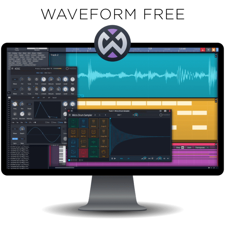 daw waveform free tracktion