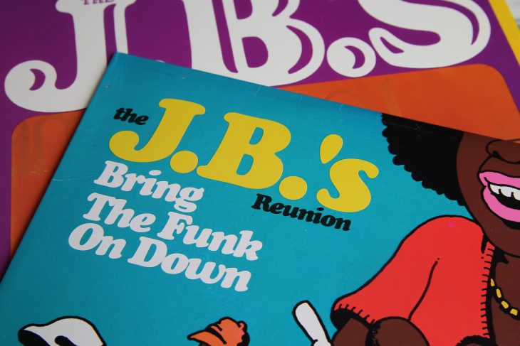 Viersen, Germany - May 9. 2021: Closeup of isolated the j.b. s funk soul band vinyl record cover