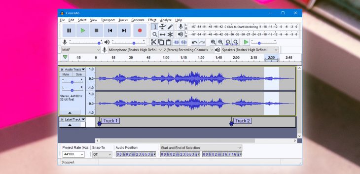 audacity audio editor aufmach