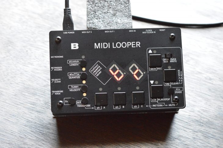 Bastl MIDI Looper - Bedienoberfläche