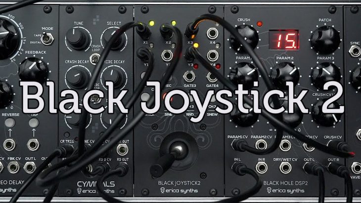 erica synths black joystick 2 eurorack module