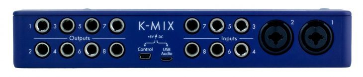 keith mcmillen k-mix blue edition digital mixer usb audio interface ports