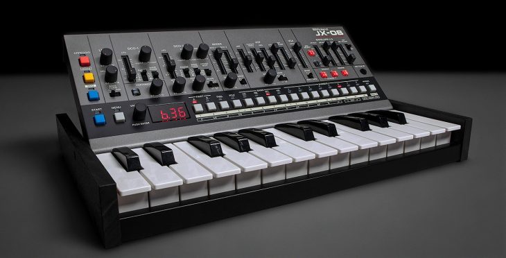 roland jx-08 synthesizer keyboard