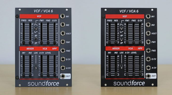 soundforce vcf vca 6 eurorack module