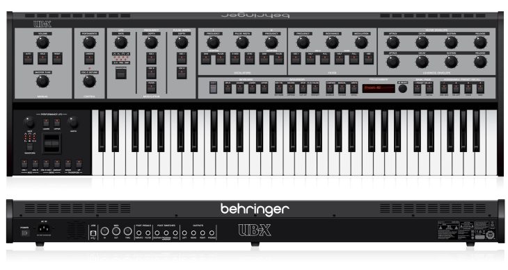 behringer ub-x synthesizer rendering
