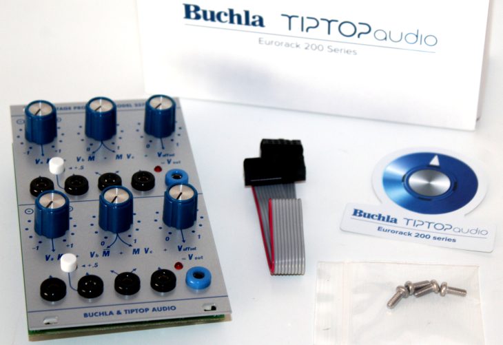 Buchla und Tiptop Audio Dual Voltage Processor 257t Userbild Verpackungsinhalt ausgepackt