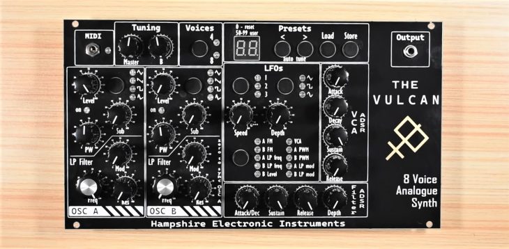 hampshire electronics the vulcan 8 voice polyphonic synthesizer eurorack