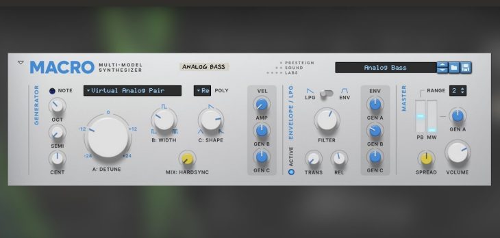 presteign sound labs macro synthesizer reason rack extension plaits