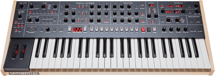 sequential trigon-6 synthesizer front