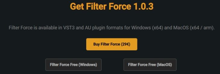 TheWaveWarden Filter Force Pro Userbild Freeware