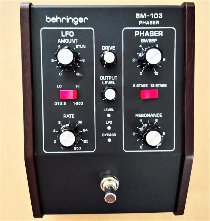 behringer bm-103 phaser pedal top