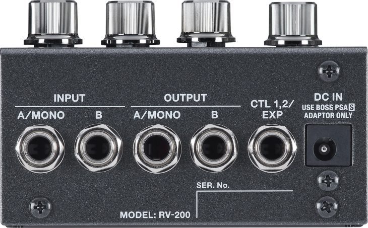 Boss RV-200 Reverb Pedal Front