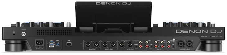 Die Rückseite des Denon DJ Prime 4+