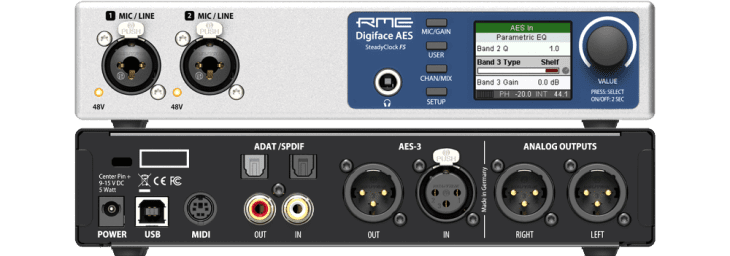 RME Audio Digiface AES, USB-Audiointerface mit 14 Ein-/16 Ausgängen