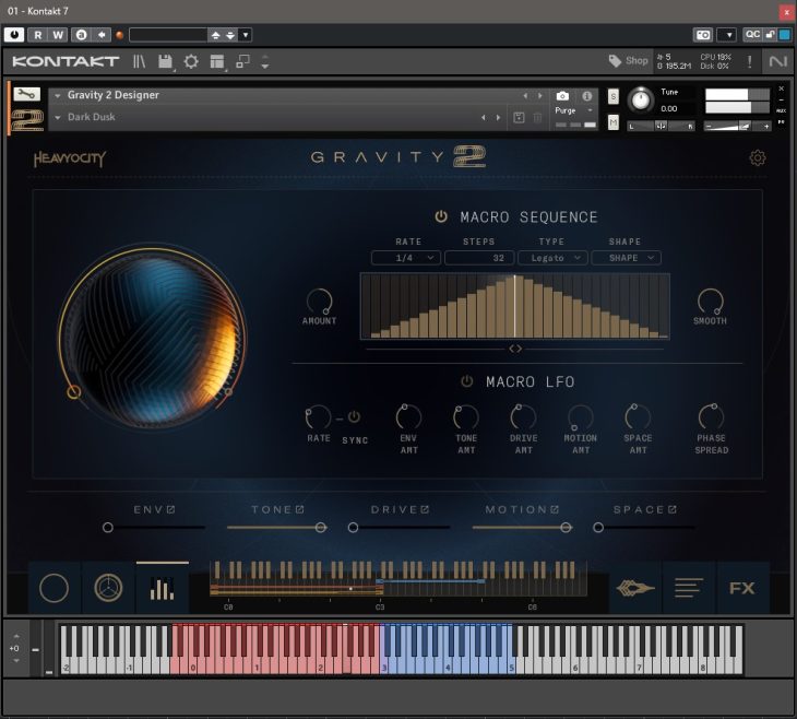 Gravity 2 Designer - Macro Sequencer and LFO Page