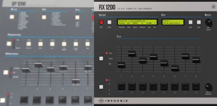 inphonik rx1200 emu sp-1200 sampling drum machine plugin