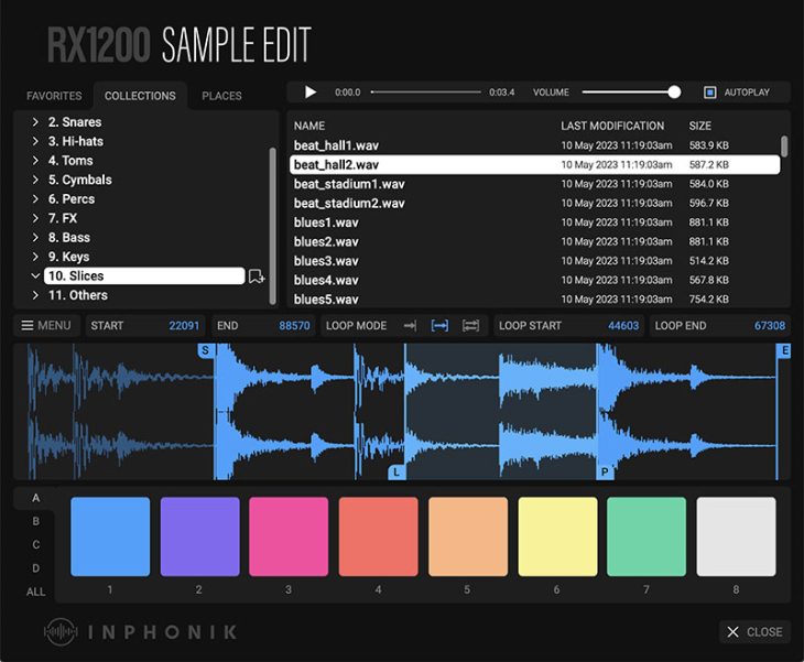 inphonik rx1200 sample editor
