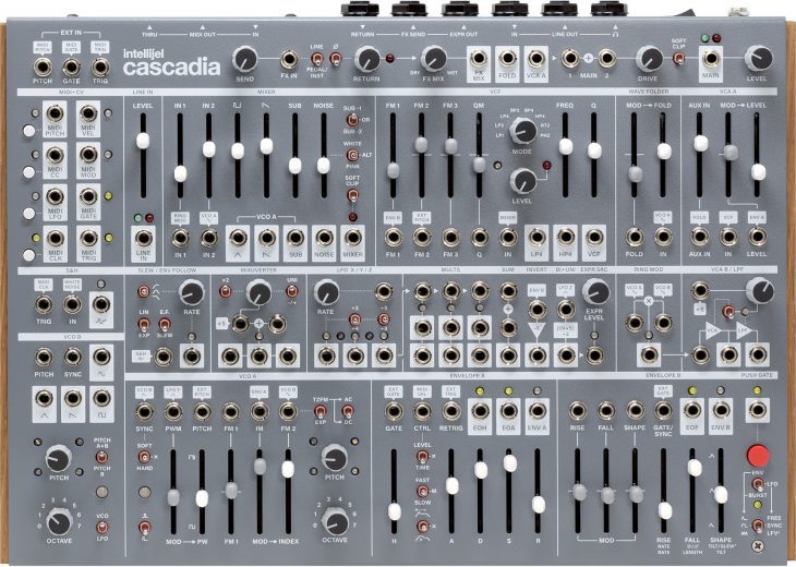 intellijel cascadia semi modular synthesizer top
