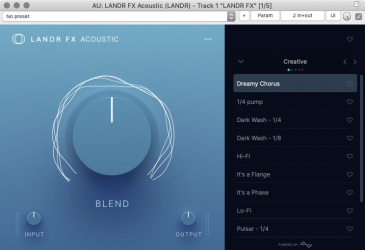 LANDR FX Suite - acoustic