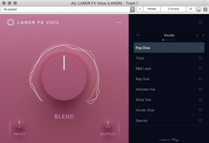 LANDR FX Suite - voice 2