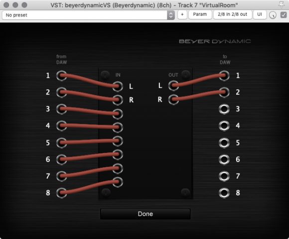 Mixraum Plug-Ins - Beyerdynamic Virtual Studio Patchbay