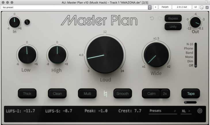 Musik Hack Master Plan - Front white