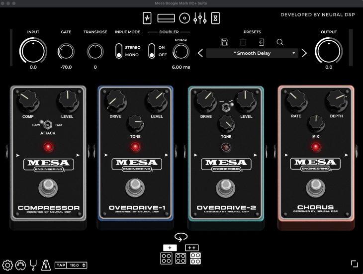 Neural DSP Mesa Boogie Software Stomp Box Section