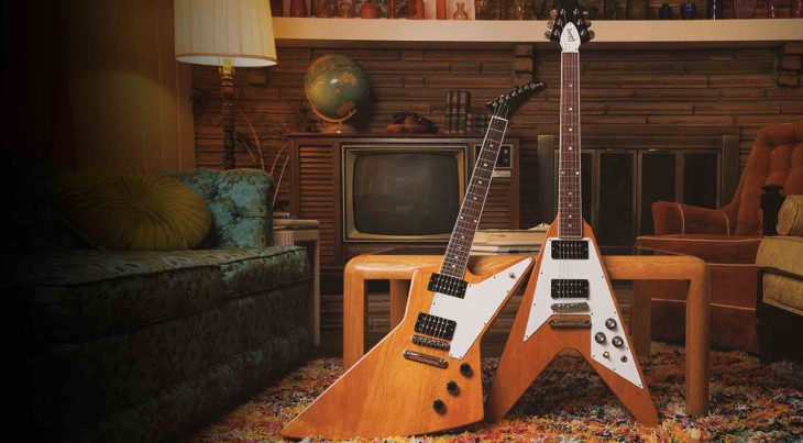 Gibson 70s Flying V und Explorer E-Gitarren